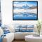 Designart - Icy Winter Mountain Alps - Landscape Photography Canvas Print in Black Frame